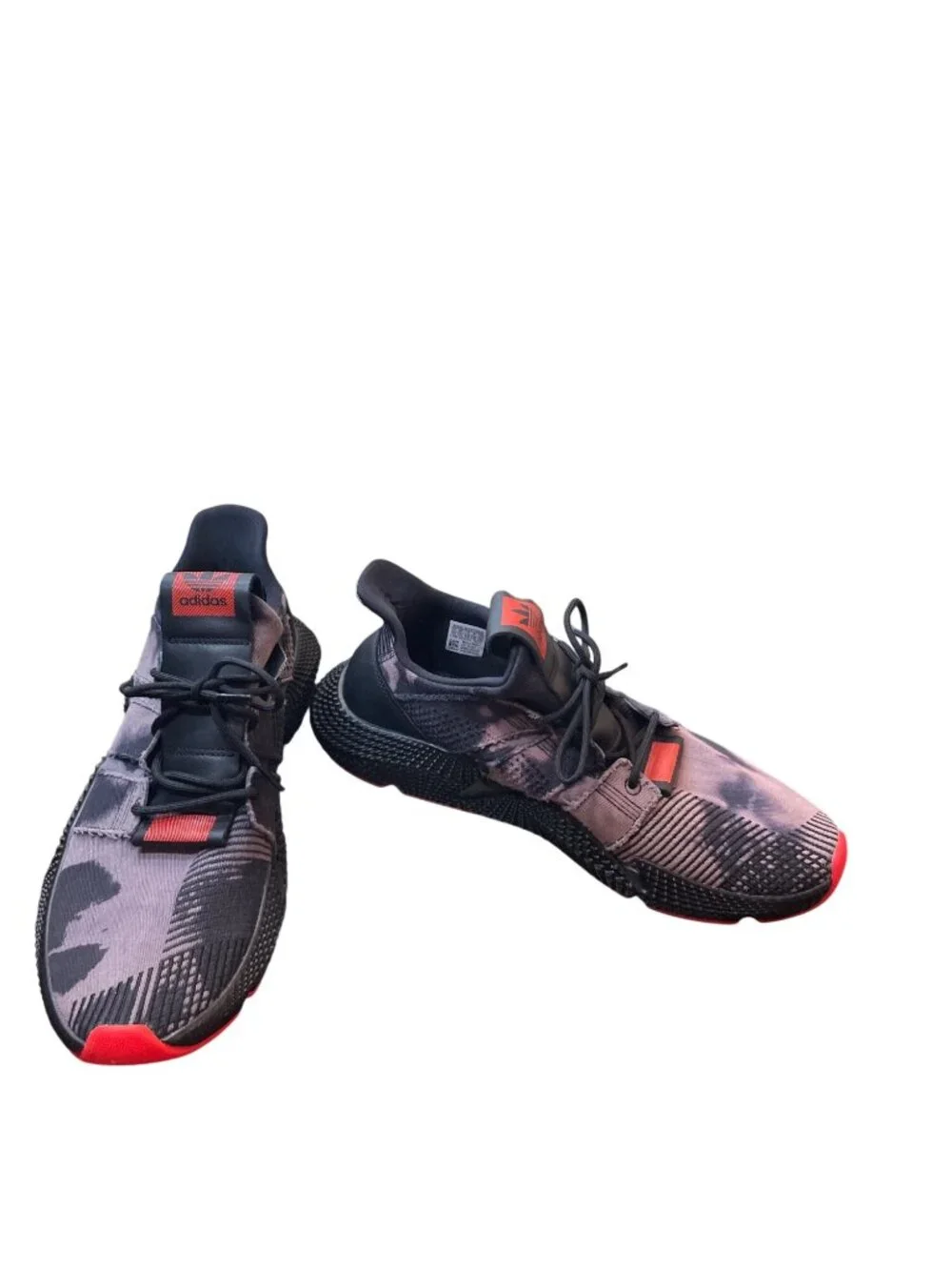 Adidas mens prophere bleached black camo roque denim sneakers sz 13 SKU 10481